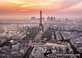 Панорама Парижа на закате фотообои