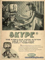 skype vintage plakat