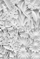 Белые листья барельеф
