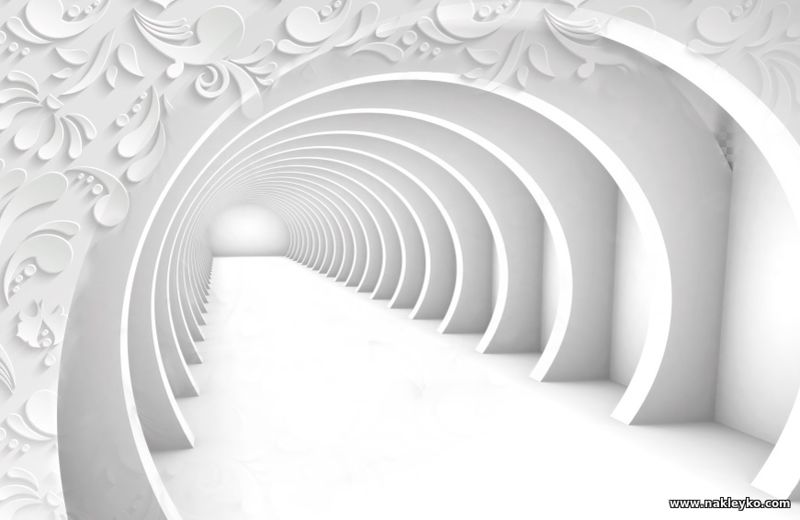 Туннель белый с орнаментом